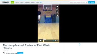 The Jump Manual Review of First Week Results on Vimeo