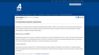 Standards-Based Grading | Champaign Unit 4 Schools