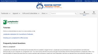 JumpBooks-The Digital Alternative | Houston Baptist University Store