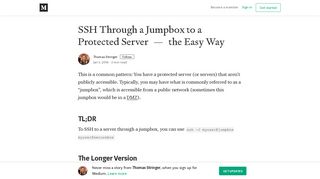 SSH Through a Jumpbox to a Protected Server — the Easy Way