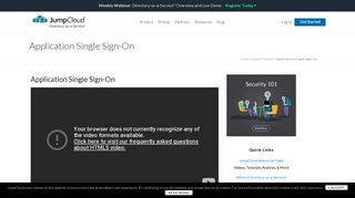 Application Single Sign-On (SSO) via SAML and LDAP - JumpCloud