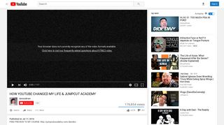 HOW YOUTUBE CHANGED MY LIFE & JUMPCUT ACADEMY ...