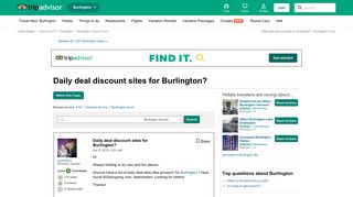 Daily deal discount sites for Burlington? - Burlington Forum ...