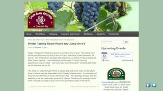 Winter Tasting Room Hours and Jump On It's | Snow Farm Vineyard