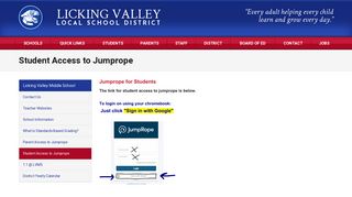 Student Access to Jumprope - Licking Valley Schools