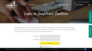 Login to Jump$tart Coalition