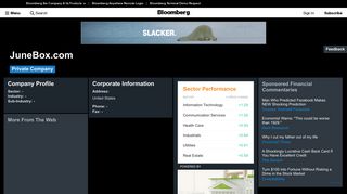 JuneBox.com: Company Profile - Bloomberg