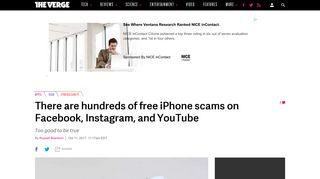 iPhone scams - The Verge