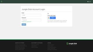 Jungle Disk Login - Control Panel