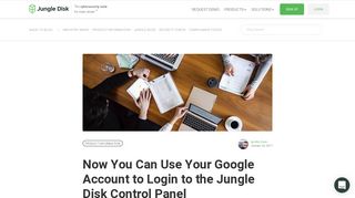 Now You Can Use Your Google Account to Login to the Jungle Disk ...