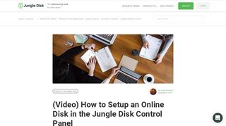 (Video) How to Setup an Online Disk in the Jungle Disk Control Panel