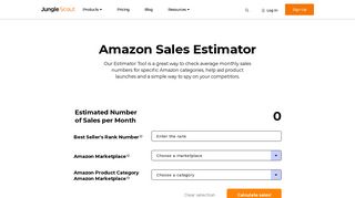 FREE Amazon Sales Estimator - Predict Your Sales ... - Jungle Scout