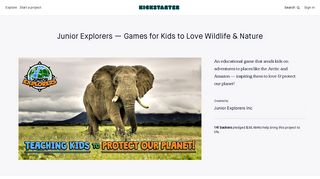 Junior Explorers — Games for Kids to Love Wildlife & Nature by Junior ...