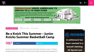 Be a Knick This Summer - Junior Knicks Summer Basketball Camp ...