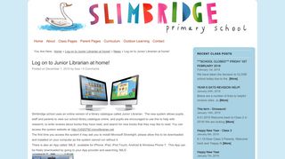 Log on to Junior Librarian at home! | - Slimbridge Primary School