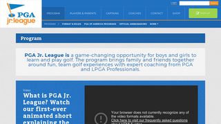Program - PGA Jr. League