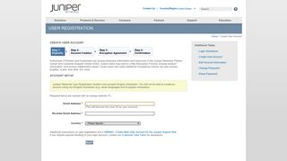 Create User Account - Juniper Networks Account Management