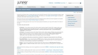 Login Assistance - Juniper Networks