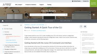 Getting Started: A Quick Tour of the CLI - TechLibrary - Juniper Networks