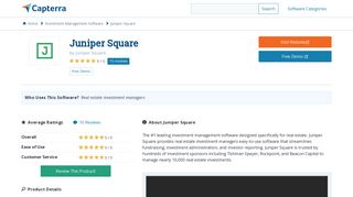 Juniper Square Reviews and Pricing - 2019 - Capterra