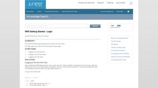 Juniper Networks - SRX Getting Started - Login