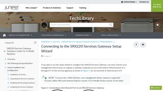 Connecting to the SRX220 Services Gateway ... - Juniper Networks