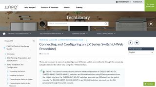 Connecting and Configuring an EX Series Switch ... - Juniper Networks