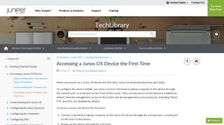Accessing a Junos OS Device the First Time - TechLibrary - Juniper ...