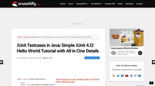 JUnit Testcases in Java: Simple JUnit 4.12 Hello World Tutorial with ...