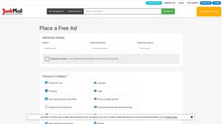 Place a Free Ad | Junk Mail
