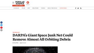DARPA's Giant Space Junk Net Could Remove Almost All Orbiting ...