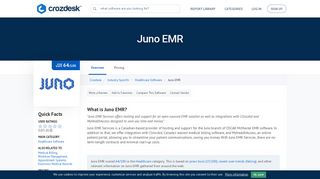 Juno EMR Reviews, Pricing and Alternatives | Crozdesk