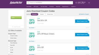 30% Off Juno Download Coupon, Promo Codes - RetailMeNot