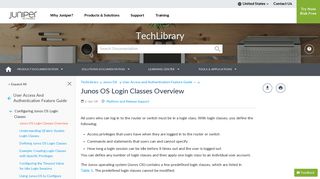 Junos OS Login Classes Overview - TechLibrary - Juniper Networks