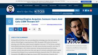 WisdomTree's AdvisorEngine Acquires Junxure CRM Users For $24M