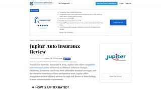 Jupiter Auto Insurance Review for 2018 | Reviews, Ratings & Complaints