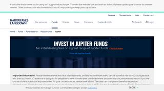 Jupiter Funds | View Jupiter investment Funds - Hargreaves Lansdown