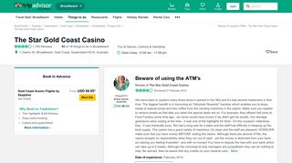 Beware of using the ATM's - The Star Gold Coast Casino, Broadbeach ...