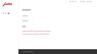 JURA Extranet: EXTRANET