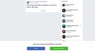 Alvin Asir - Cant login with FB id..failed to connect to... | Facebook