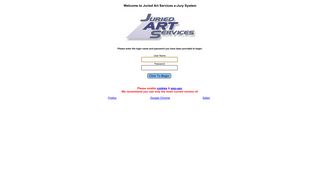 Juried Art Services eJury System - Juror Login