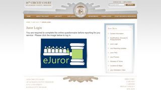 Juror Login - 16th Circuit Court of Jackson County, Missouri