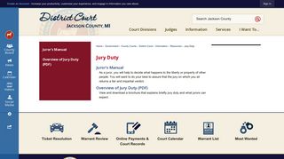 Jury Duty | Jackson County, MI