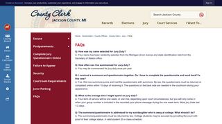 FAQs | Jackson County, MI