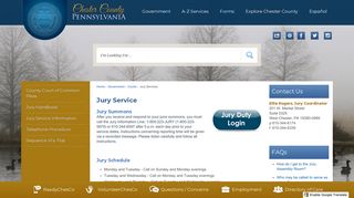 Jury Service | Chester County, PA - Official Website - Chesco.org