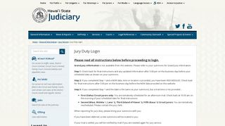 Judiciary | Jury Duty Login