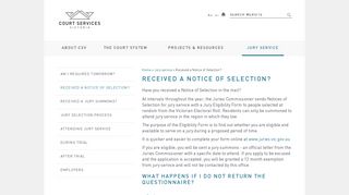 Received a Notice of Selection? | Court Services Victoria