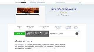 Jury.macombgov.org website. EResponse - Log In.