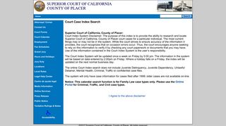 Case Search - Superior Court of California, County of Placer