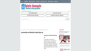 jurymedia.net Member login,Sign up - Delete Your Online Accounts